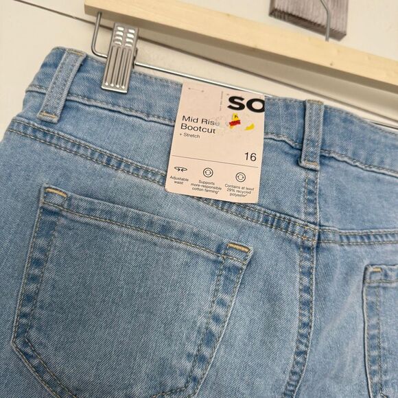So Girls 16 Mid Rise Bootcut Jeans New - Picture 4 of 5